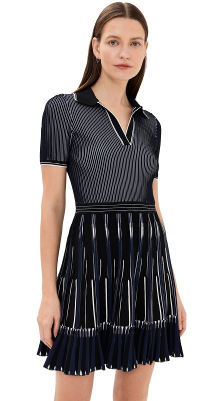 SIMKHAI Weslee Polo Mini Dress Midnight Multi