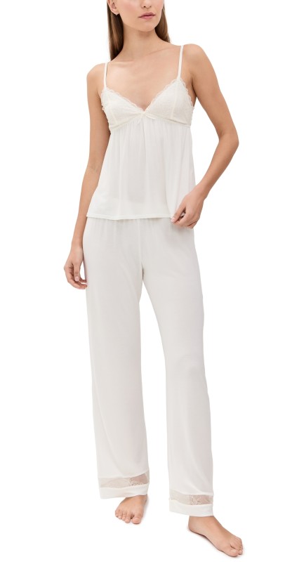 Eberjey Mia Cami Pants PJ Set Ivory