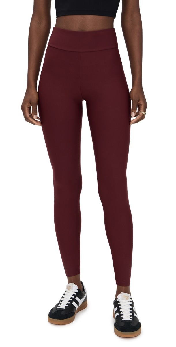 STYLEST Straight Leg Pleggings Burgundy