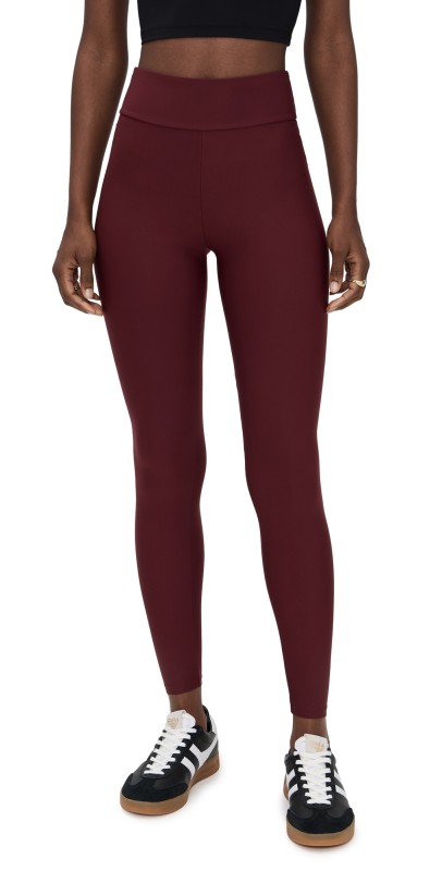 STYLEST Straight Leg Pleggings Burgundy