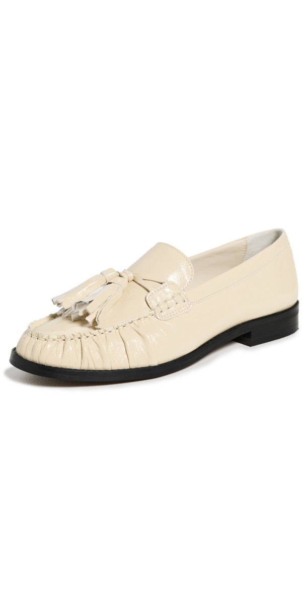 ALOHAS Marietta Onix Leather Loafers Cream