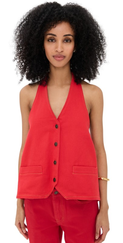 Lioness Hills Halter Vest Crimson