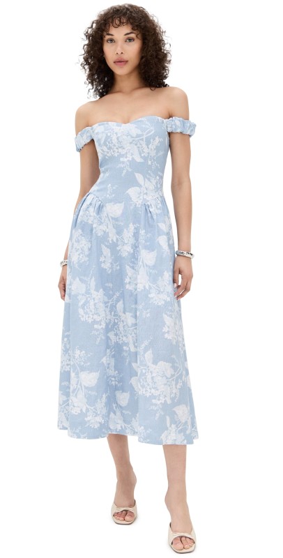 Reformation Monet Linen Dress Angelic