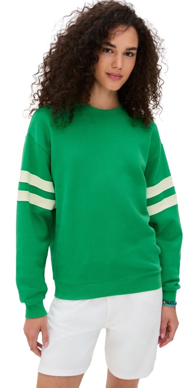 Clare V. Varsity Sweatshirt Green