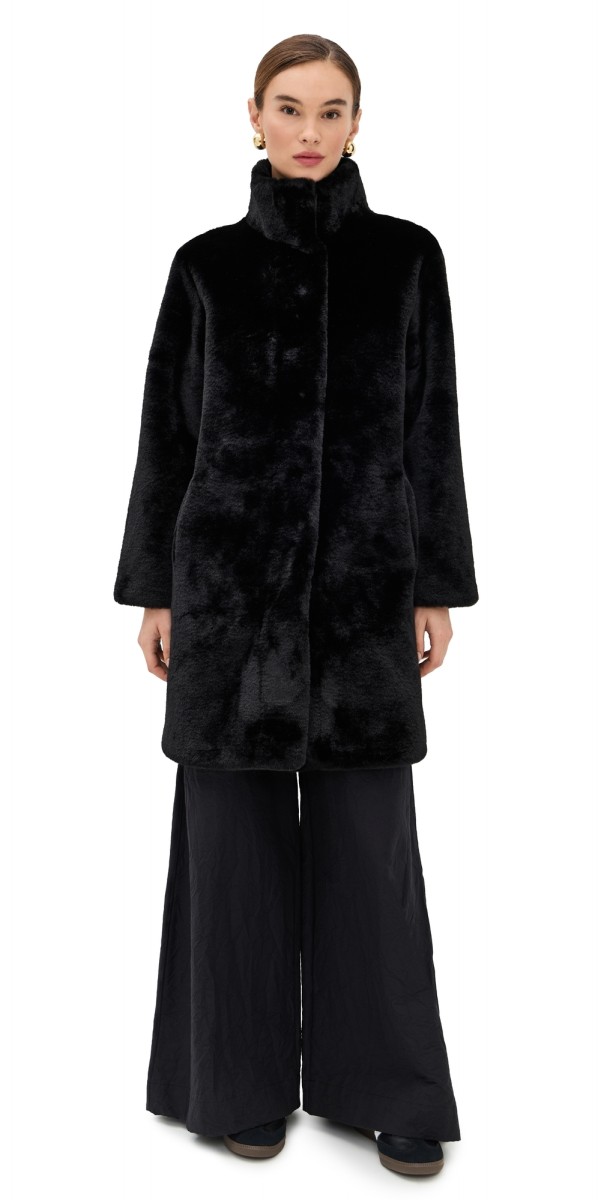 Apparis Blair Faux Fur Coat Noir