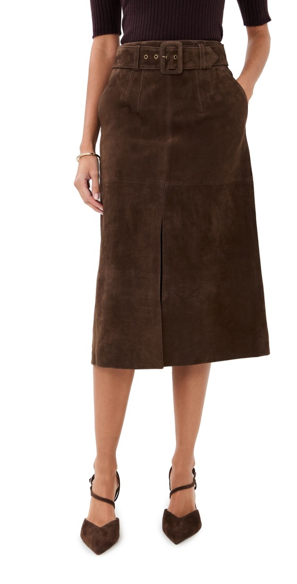 Veronica Beard Alexie Skirt Mocha