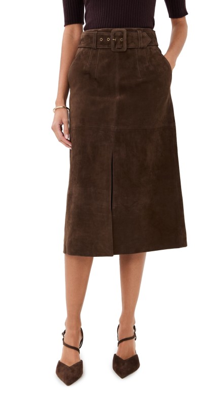 Veronica Beard Alexie Skirt Mocha