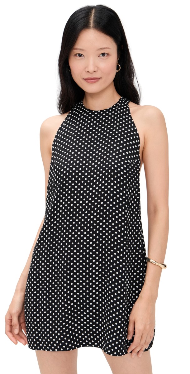 Reformation Avielle Dress Caviar Dot
