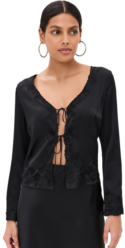Reformation Rosina Top Black