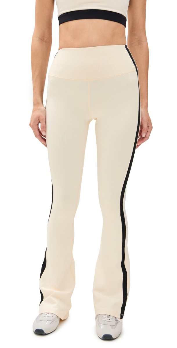 Splits59 Raquel High Waist Supplex Flare 32 Leggings Creme/Black