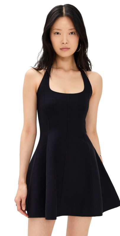 Fleur du Mal Sofia Flared Dress Black