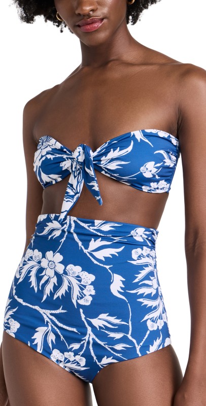 MARA HOFFMAN Kai Bikini Top Navy White