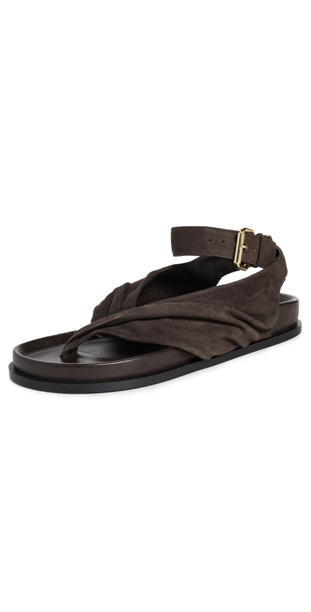 A. EMERY Mantei Sandals Mulch Suede