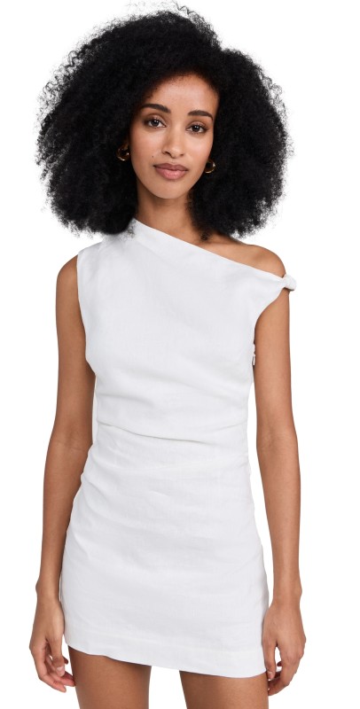 SIR. Tamara Knot Mini Dress Ivory