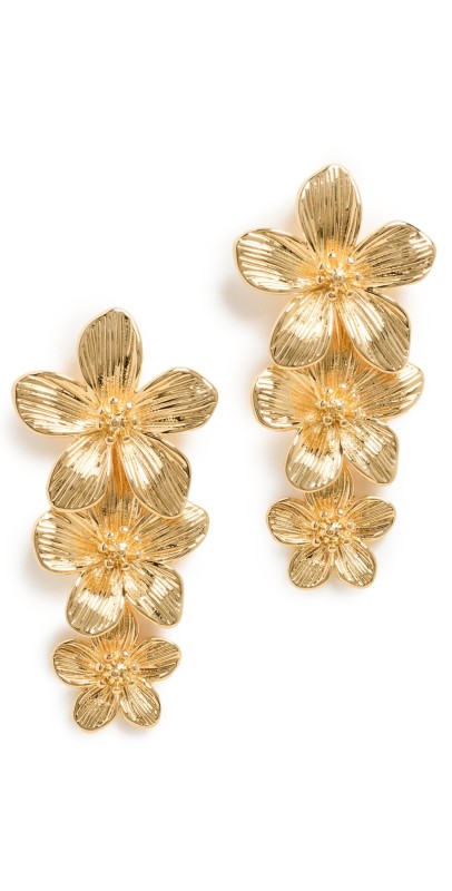 SHASHI Rose Botanique Earrings Gold