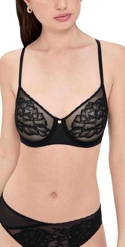Natori Natori Flora Unlined Balconette Underwire Bra White