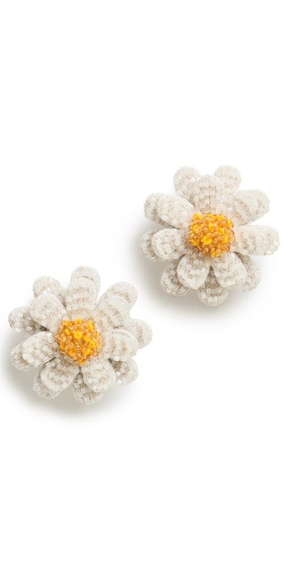 Deepa Gurnani Deepa Gurnani Daisies Earrings Whit