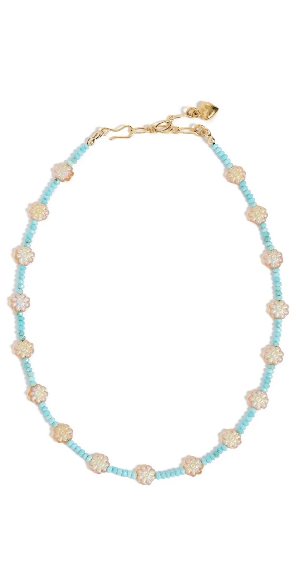 Brinker + Eliza Laurel Necklace Turquoise/Lemo