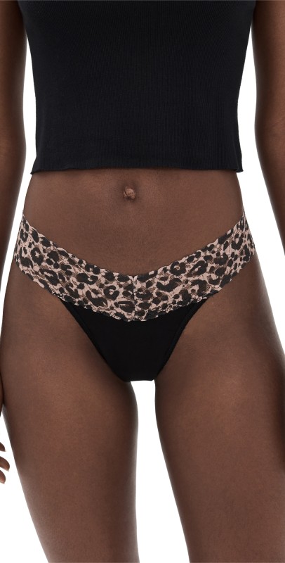 Hanky Panky Original Rise Thong Black Walk On The Wild Sid