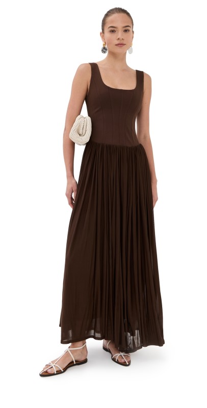 SIMKHAI Jamie Tank Dress Cocoa