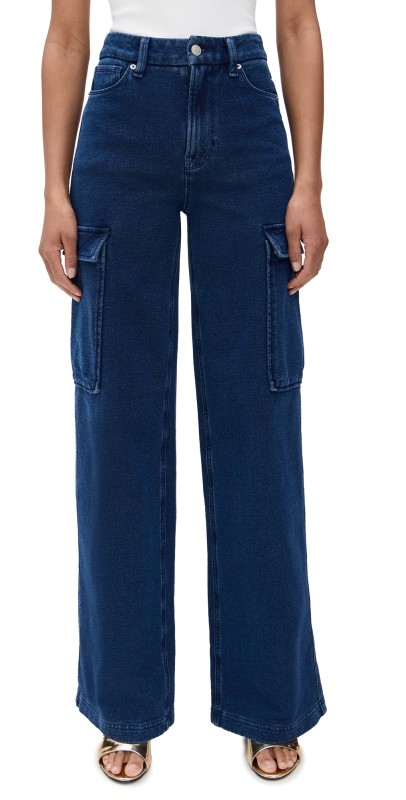 Good American Jeanius Good Skate Cargo Jeans Indigo377