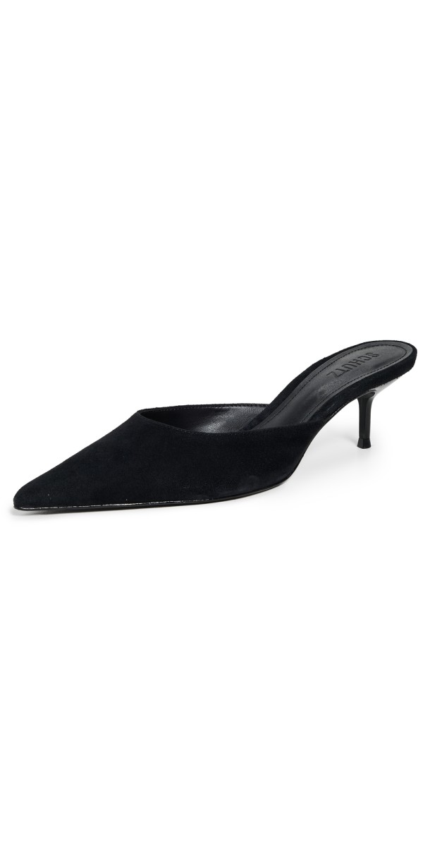 Schutz Julie Kitten Heel Mules Black