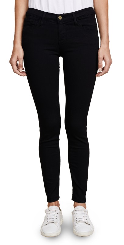 FRAME Le Color Skinny Jeans Film Noir