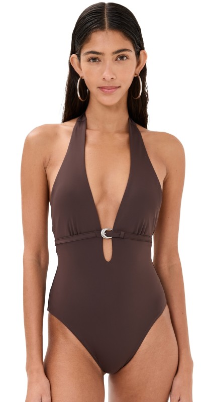 STAUD La Jolla One Piece Dark Chocolate