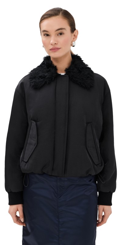 Proenza Schouler Vadra Jacket in Recycled Nylon Twill Black