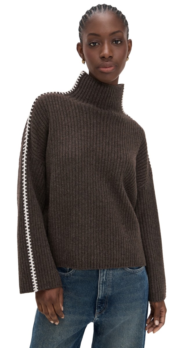 rag & bone Ingrid Wool Turtleneck Brown