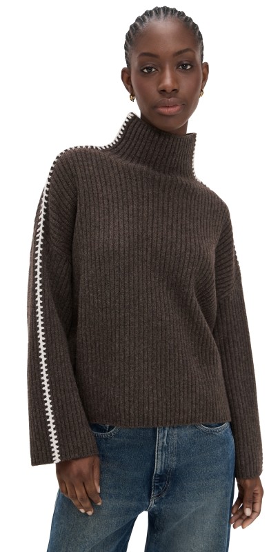 rag & bone Ingrid Wool Turtleneck Brown