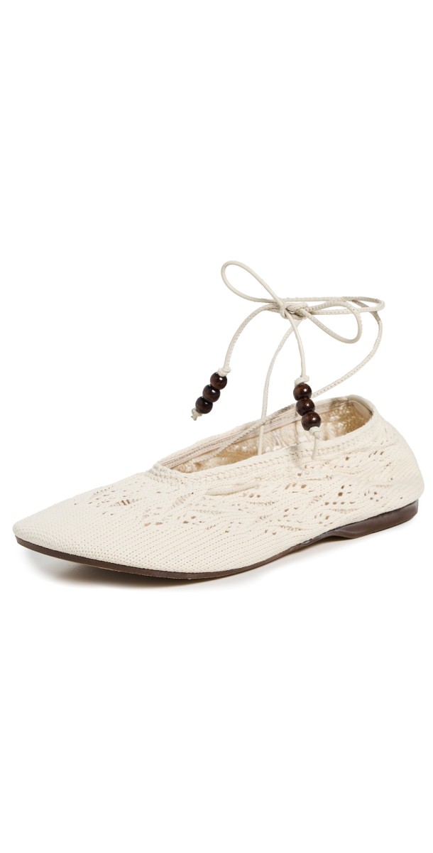 ALOHAS Rosemary Crochet Cream Espadrilles Cream