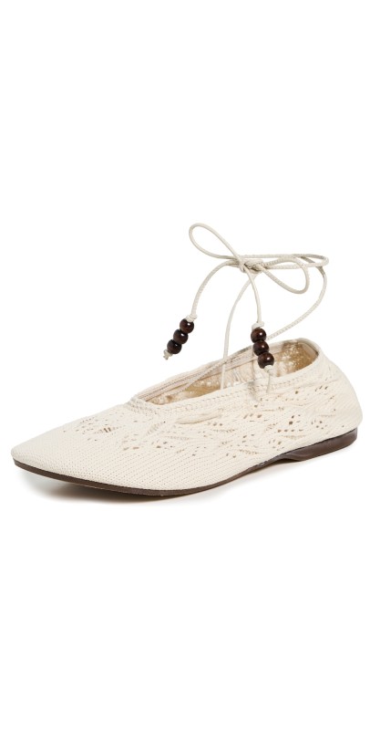 ALOHAS Rosemary Crochet Cream Espadrilles Cream