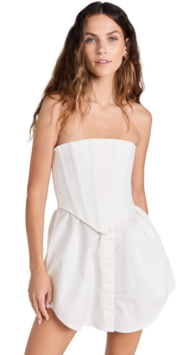 Dion Lee Internal Corset Dress White
