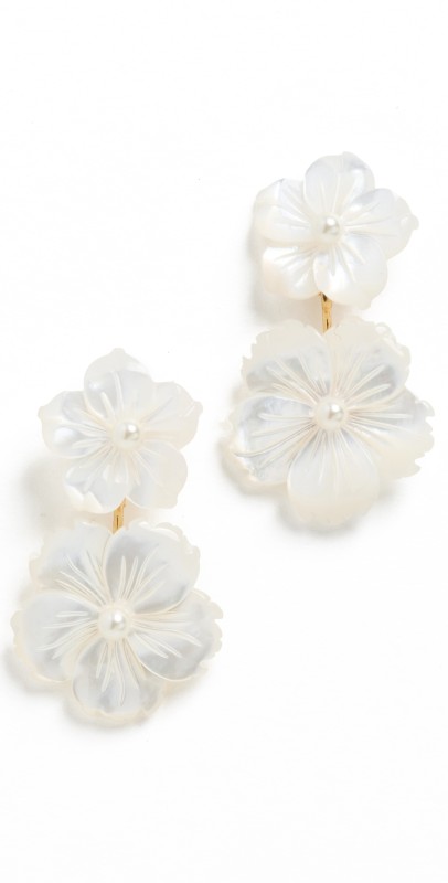 Jennifer Behr Tibby Earrings Mother of Pearl