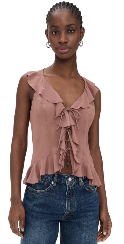 Reformation Paulette Top Mink