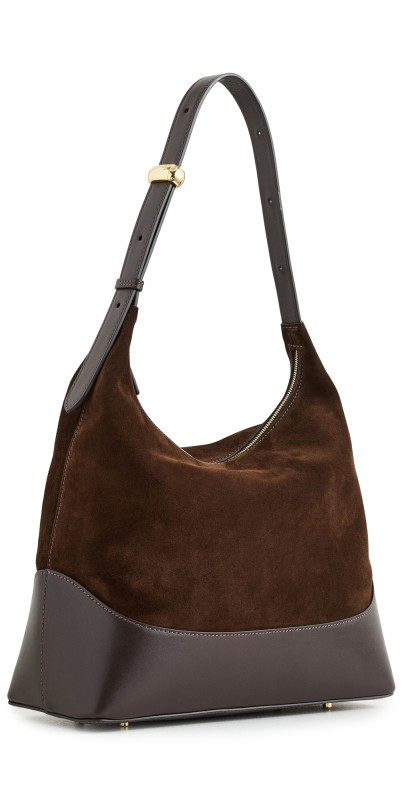 Elleme Large Loop Suede/Leather Bag Brownie/Tobacco