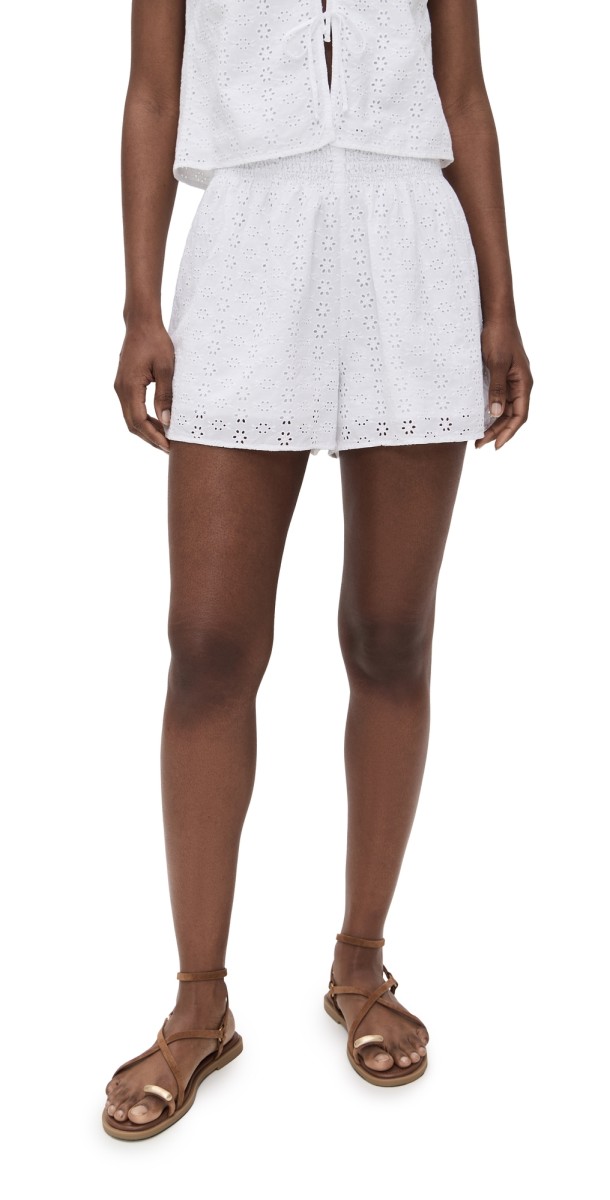 Velvet Iris Shorts White