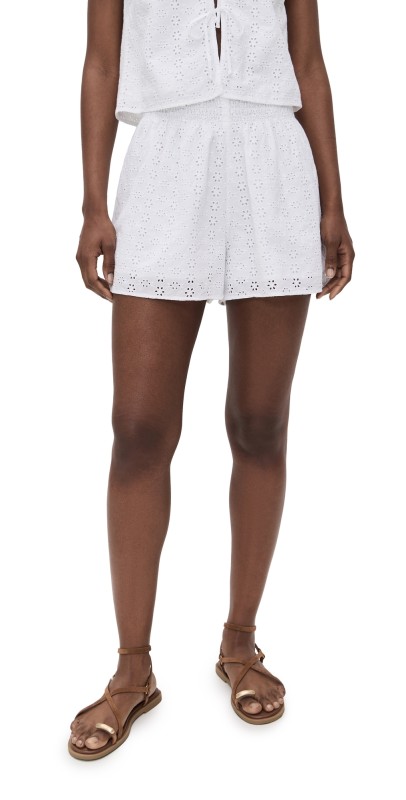 Velvet Iris Shorts White
