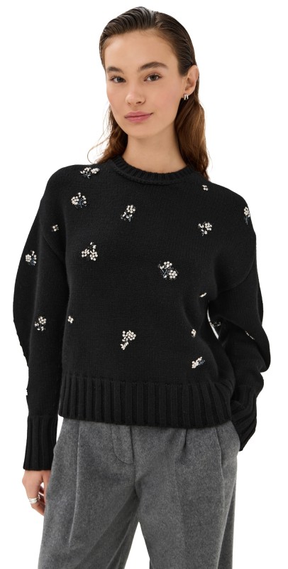 SIMKHAI Coraline Crew Neck Pullover Black