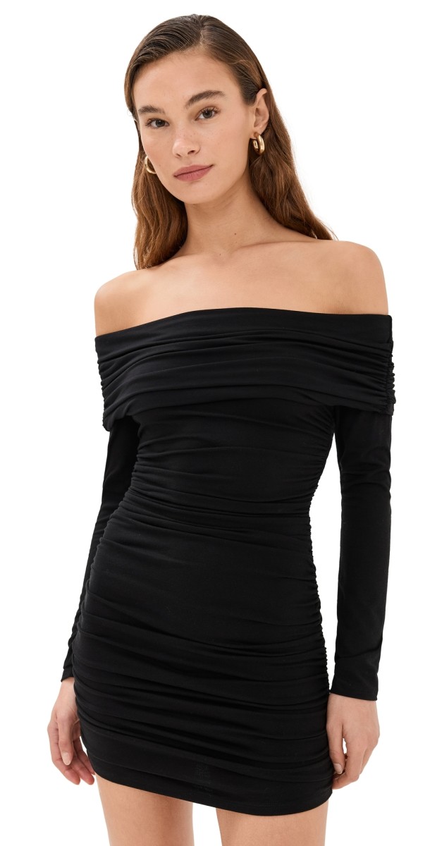 Reformation Brooks Knit Dress Black