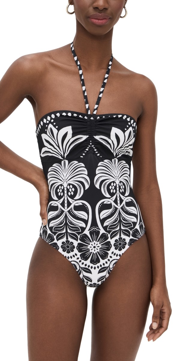 FARM Rio Flowers Leopards One Piece Flower Leopards Off-White