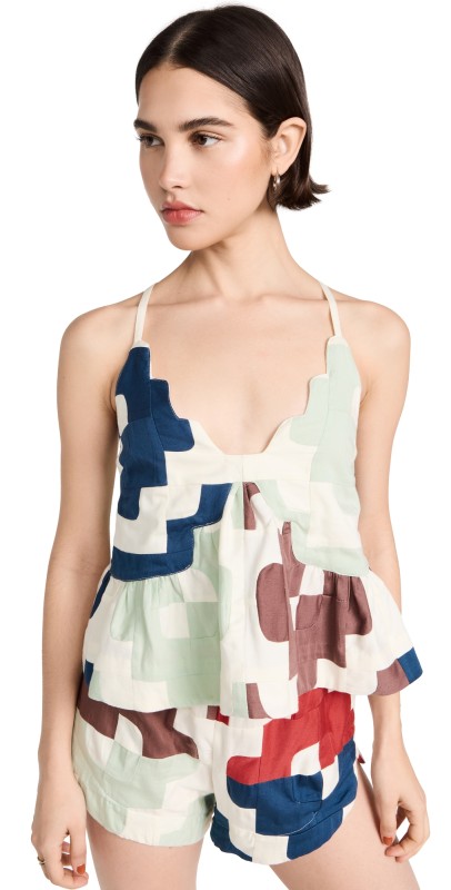 Sea Cari Patchwork Tank Top Mint