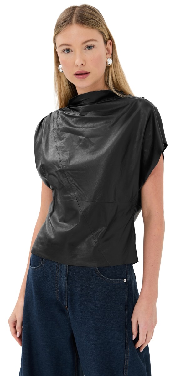 TWP Wish You Would Blouse Dark Midnight