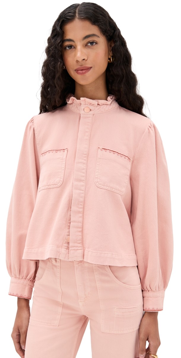Seventy + Mochi Ziggy Cropped Jacket Peony Pink