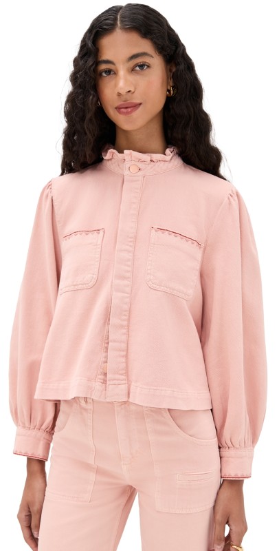 Seventy + Mochi Ziggy Cropped Jacket Peony Pink
