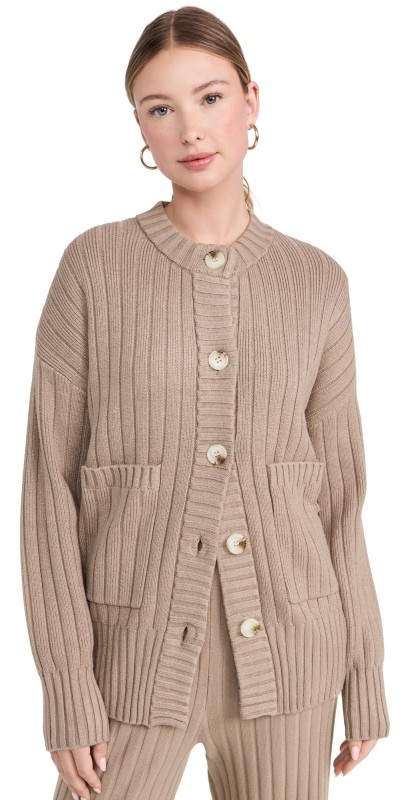 Varley Pensdale Relaxed Knit Jacket Fungi