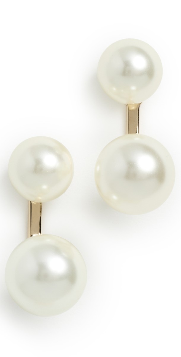 Roxanne Assoulin Le Perle Float Earrings Ivory/Gold