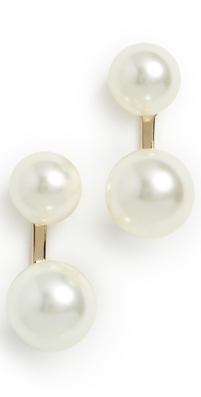 Roxanne Assoulin Le Perle Float Earrings Ivory/Gold