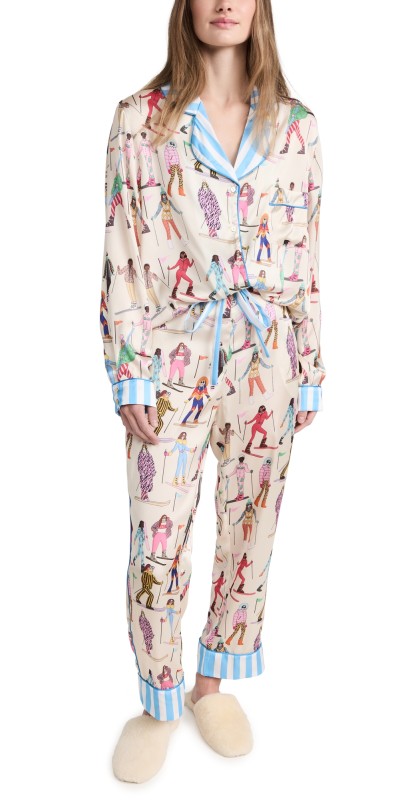Karen Mabon Apres Ski Long PJ Set Creme